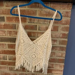 American Eagle crochet top size medium